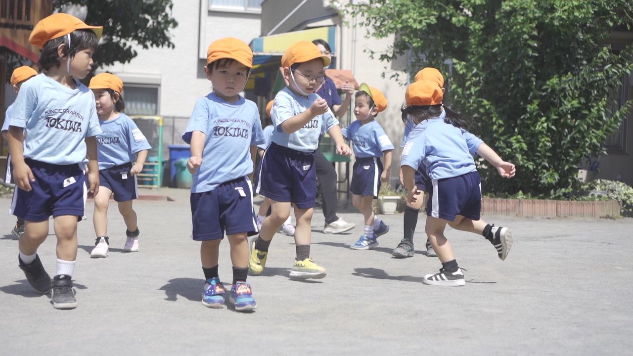 平和公園にて体操